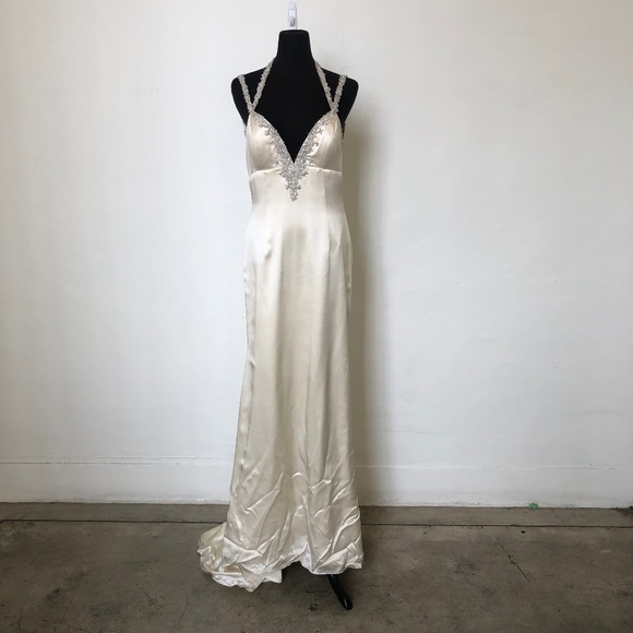Winnie Couture Dresses & Skirts - Satin Dress With Jewel Strap Details Winnie Couture Dresses & Skirts - Satin Dress With Jewel Strap Details
